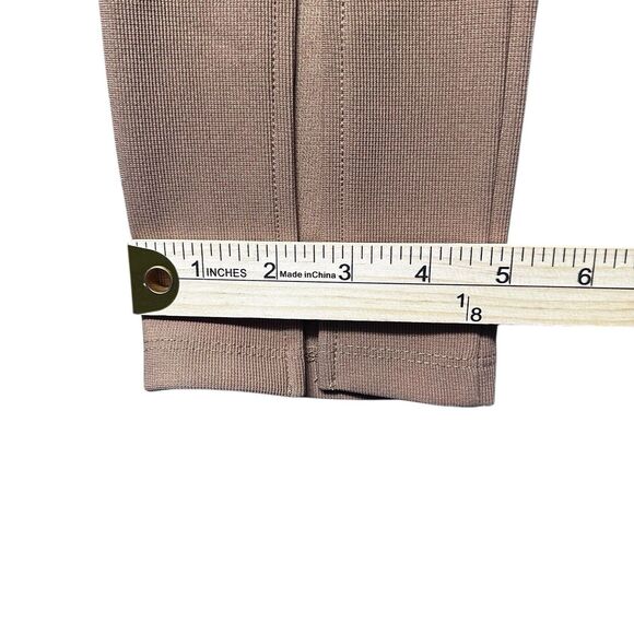Zara Pants Women XS Brown High Rise Slim Fit Dress Slit Hem Trousers - Picture 9 of 10